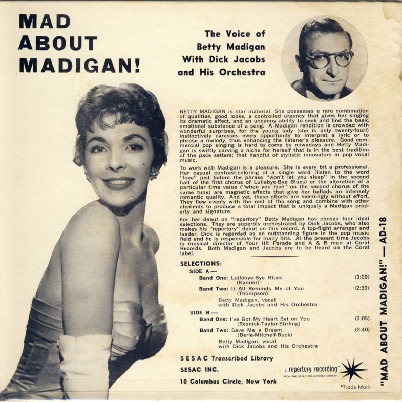 Betty Madigan Mad About Madigan SESAC AD18-2