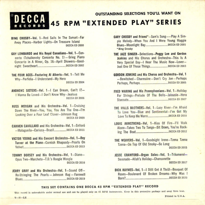 Bing Crosby Vol.1 DECCA ED2000-2