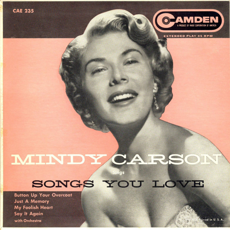 Mindy Carson Songs You Love Camden CAE235-1